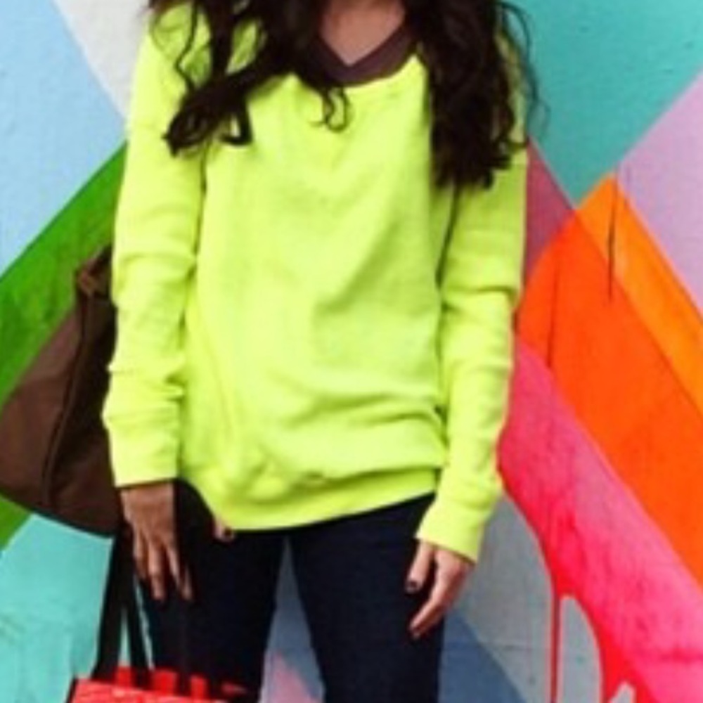 Free People pullover neon/yellow/green sweater